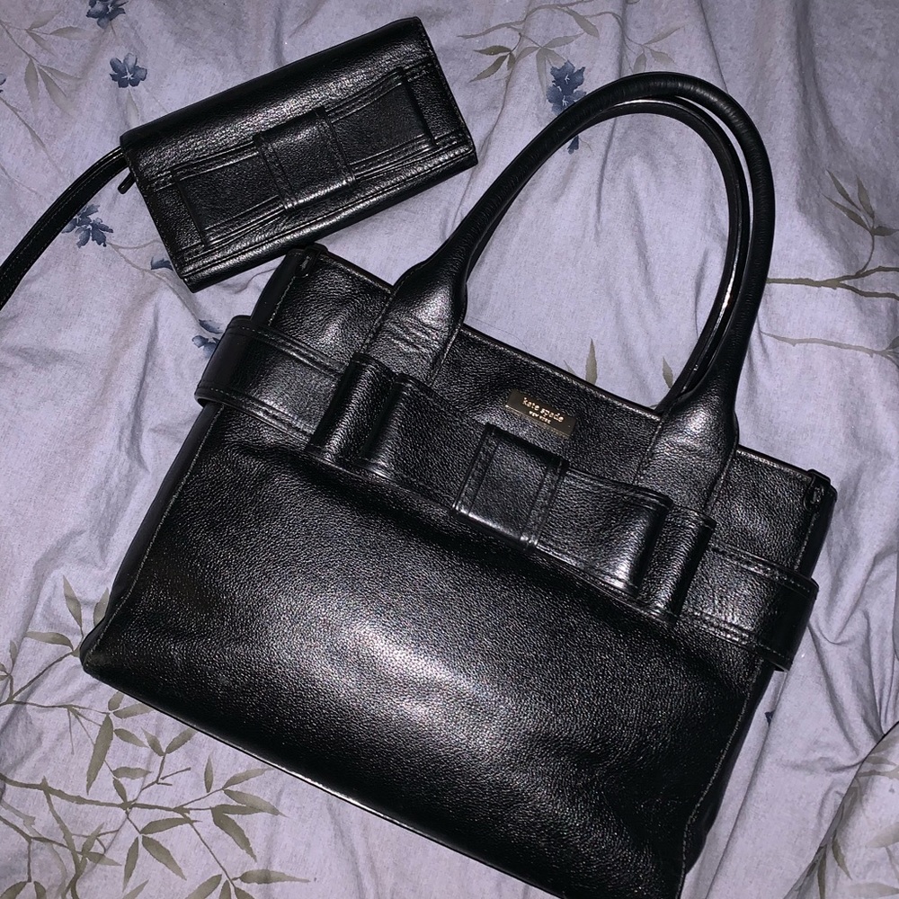 Kate Spade Quinn Villabella Black Bow Bag - image 2